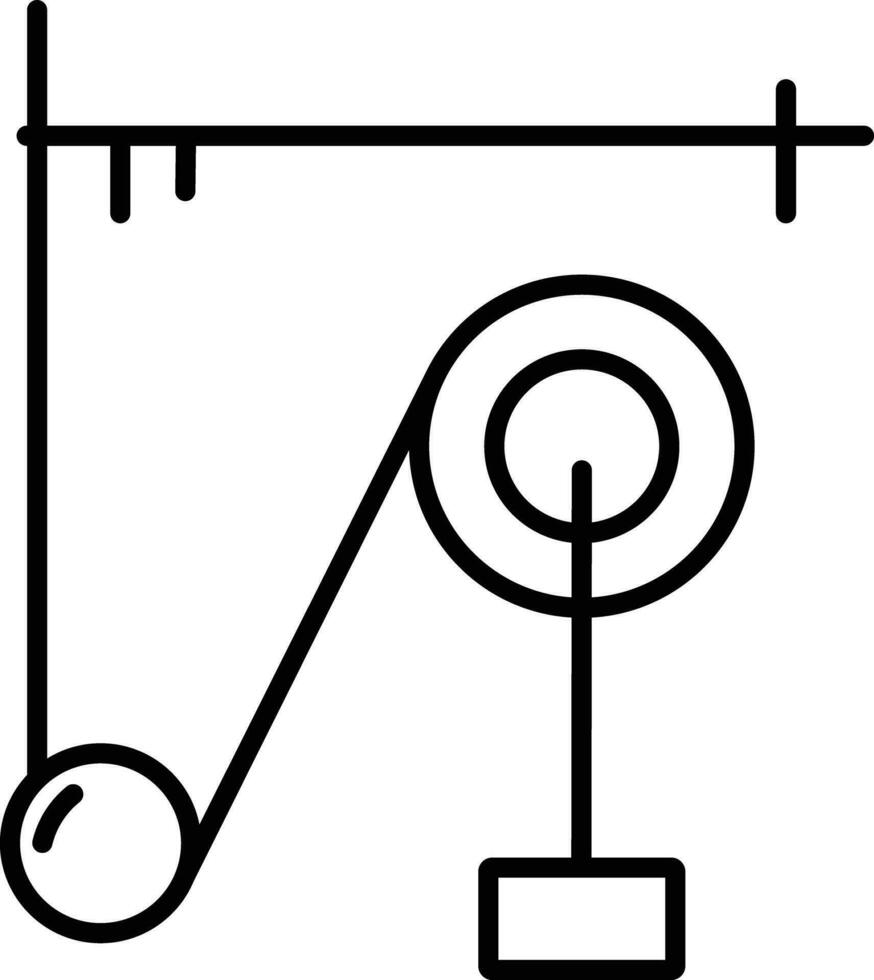 Physics Machine Outline vector illustration icon