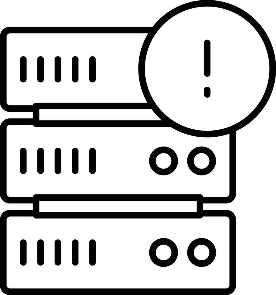 Server Info Outline vector illustration icon