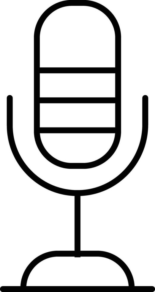 microphone Outline vector illustration icon