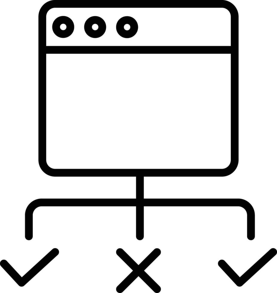 Web Site Map Outline vector illustration icon