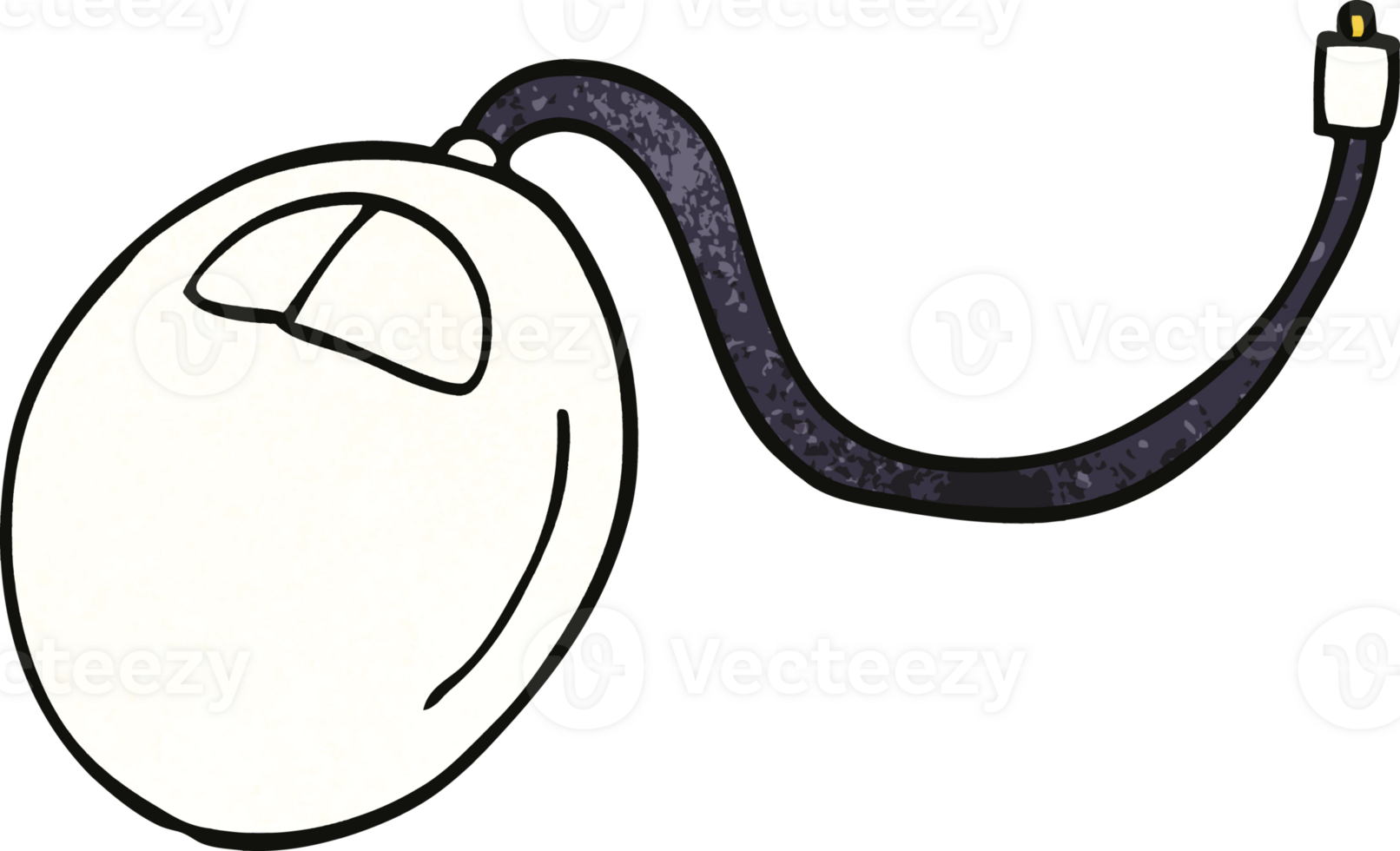 cartoon doodle old computer mouse png