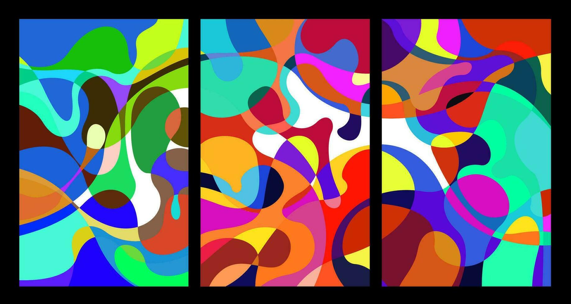 Vector colorful abstract psychedelic liquid and fluid background pattern