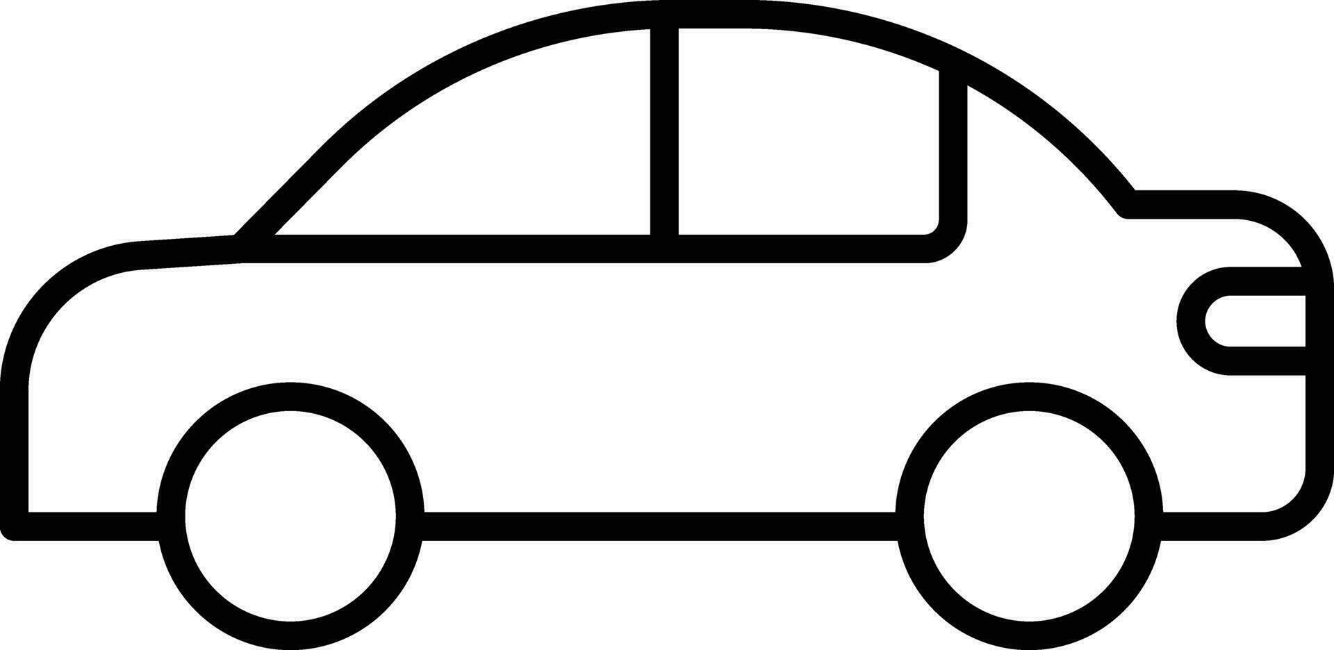 coche contorno vector ilustración icono