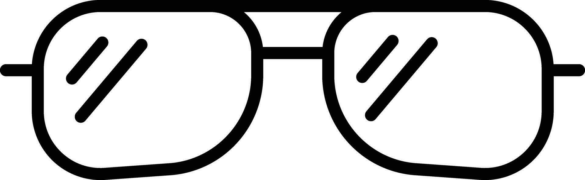 eyeglass Outline vector illustration icon