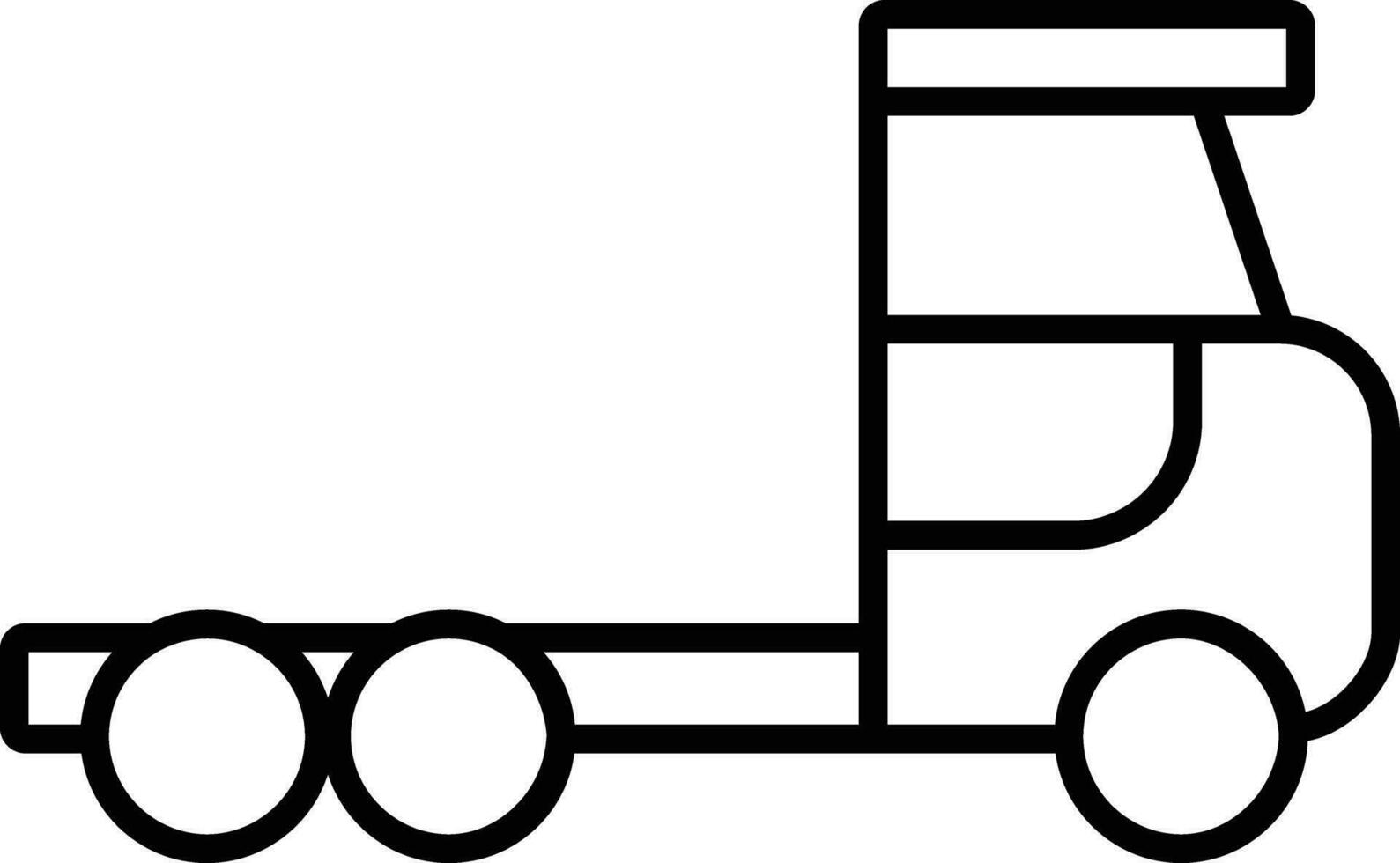 Truck Outline vector illustration icon