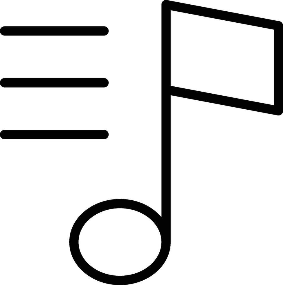 Music notes Outline vector illustration icon