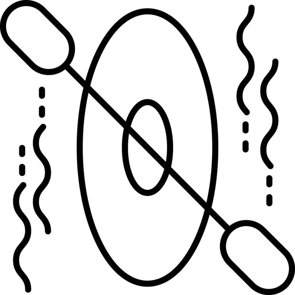 kayaking Outline vector illustration icon