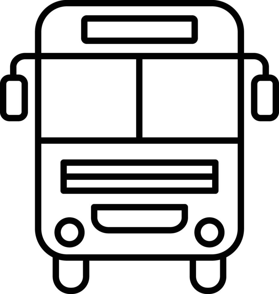 Bus Outline vector illustration icon