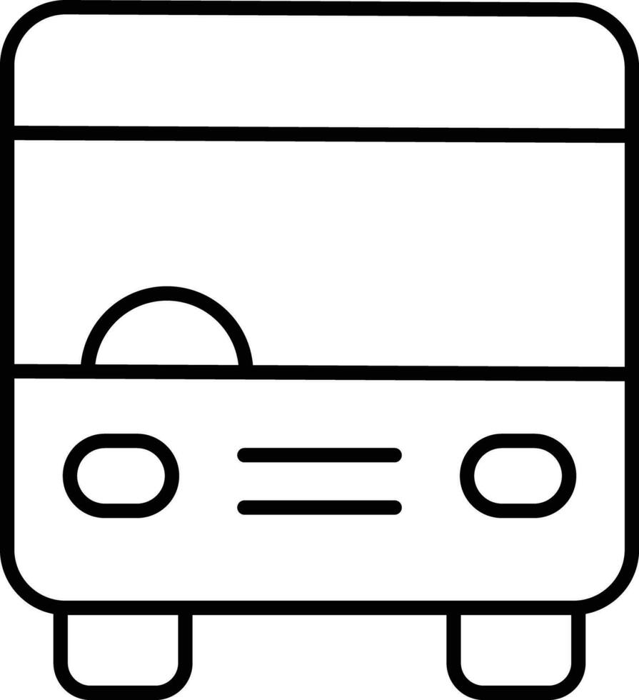 autobús contorno vector ilustración icono