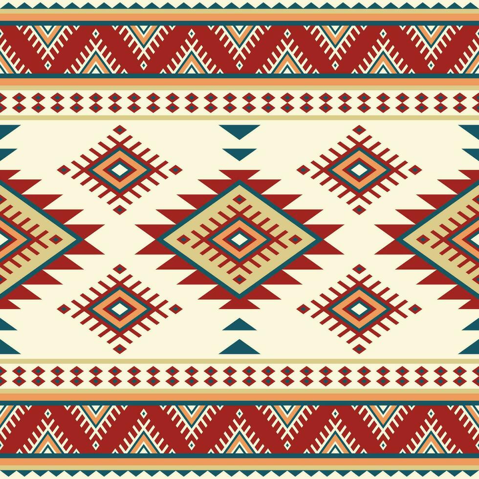 Aztec tribal geometric vector background. Seamless stripe pattern. Traditional ornament ethnic style. Design for textile, fabric, clothing, curtain, rug, ornament, wrapping.