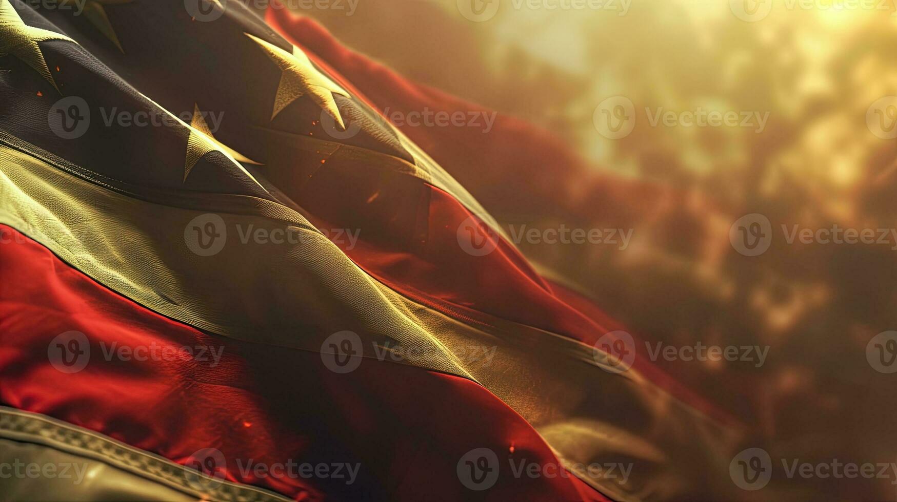 AI generated Closeup of the flag of the United States of America in the sunlight, ai generative photo