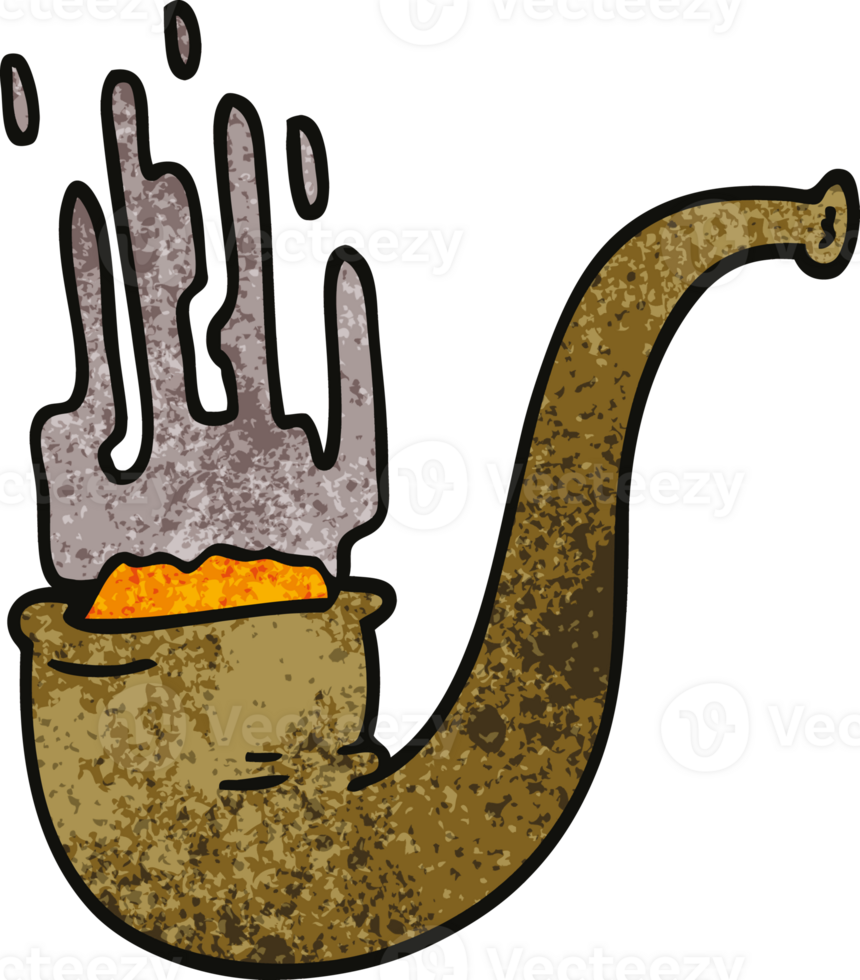 cartoon doodle smoking pipe png