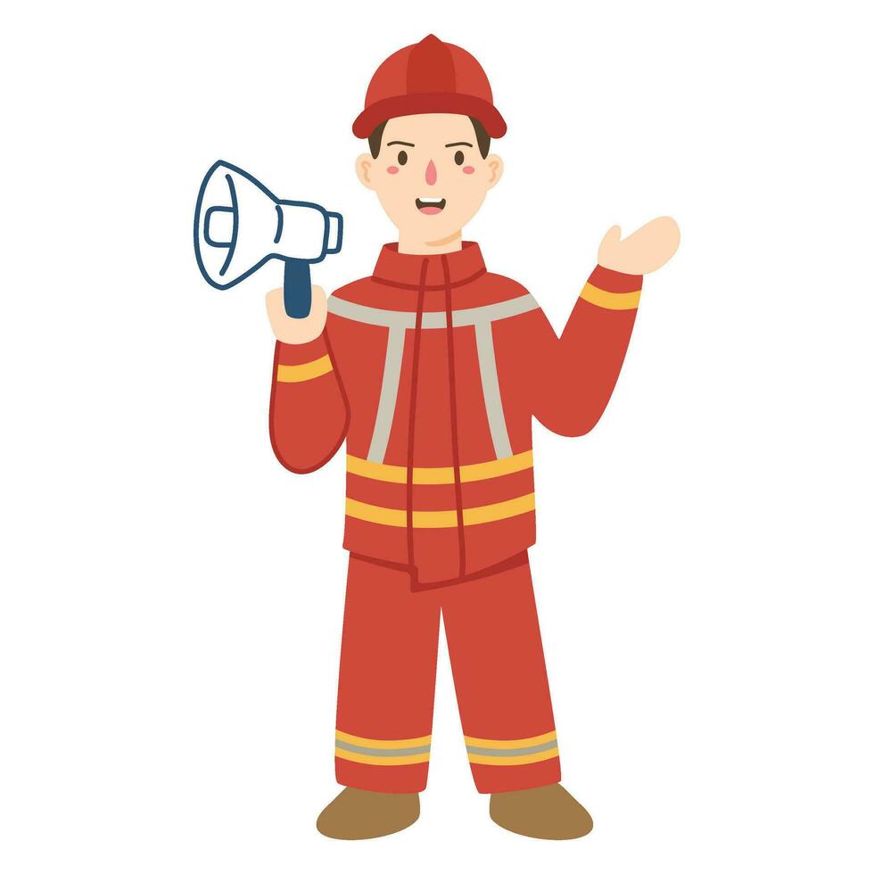 firefighting equipment fireman emergency service vector