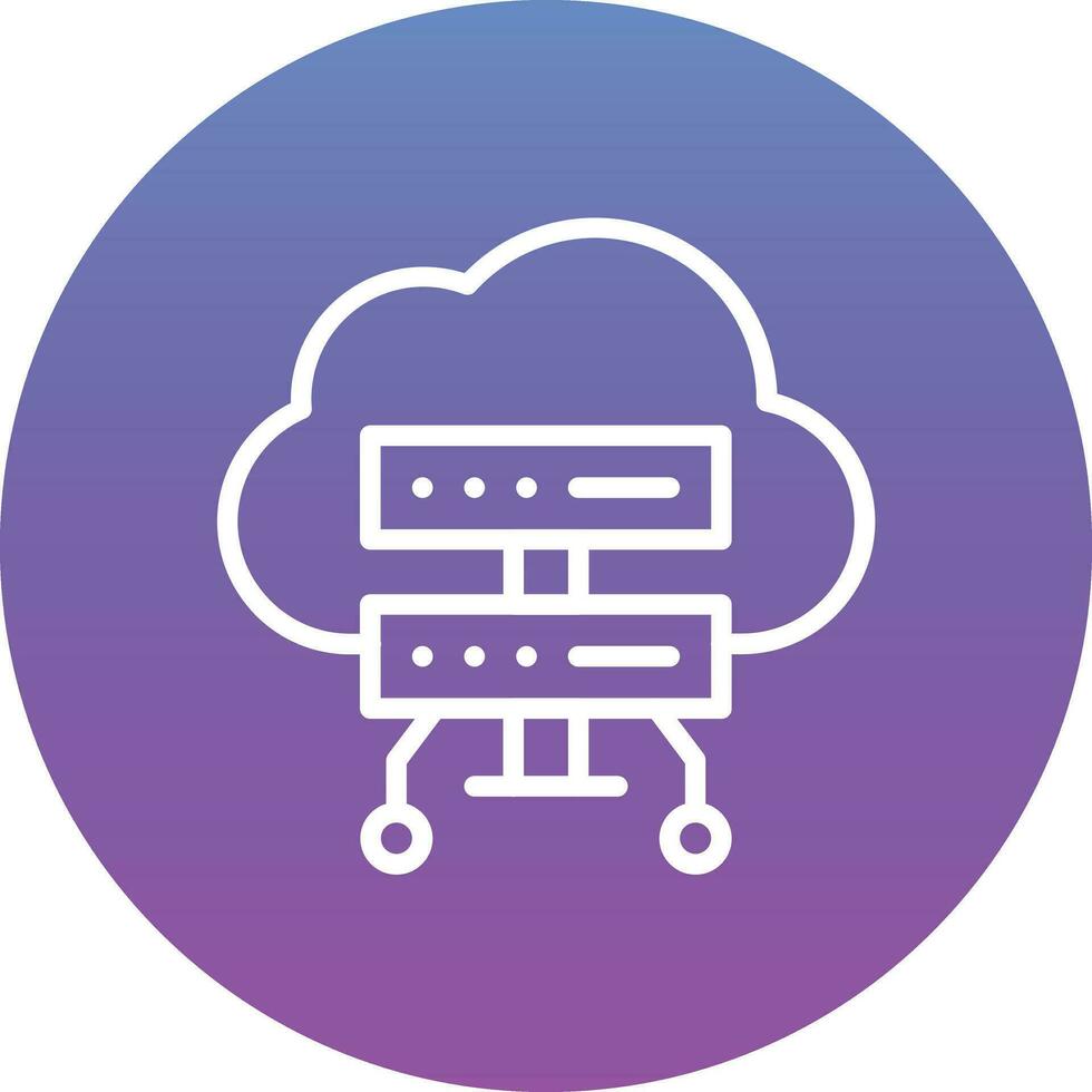 icono de vector de computación en la nube