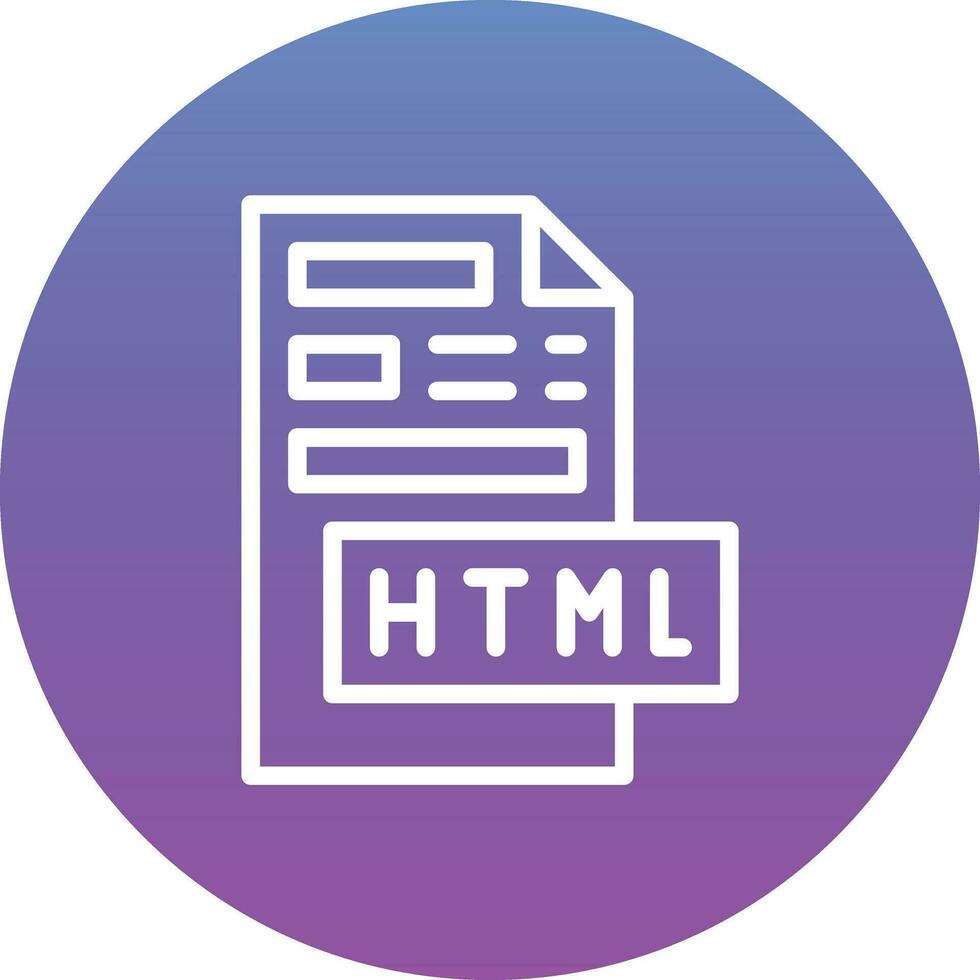 HTML File Vector Icon