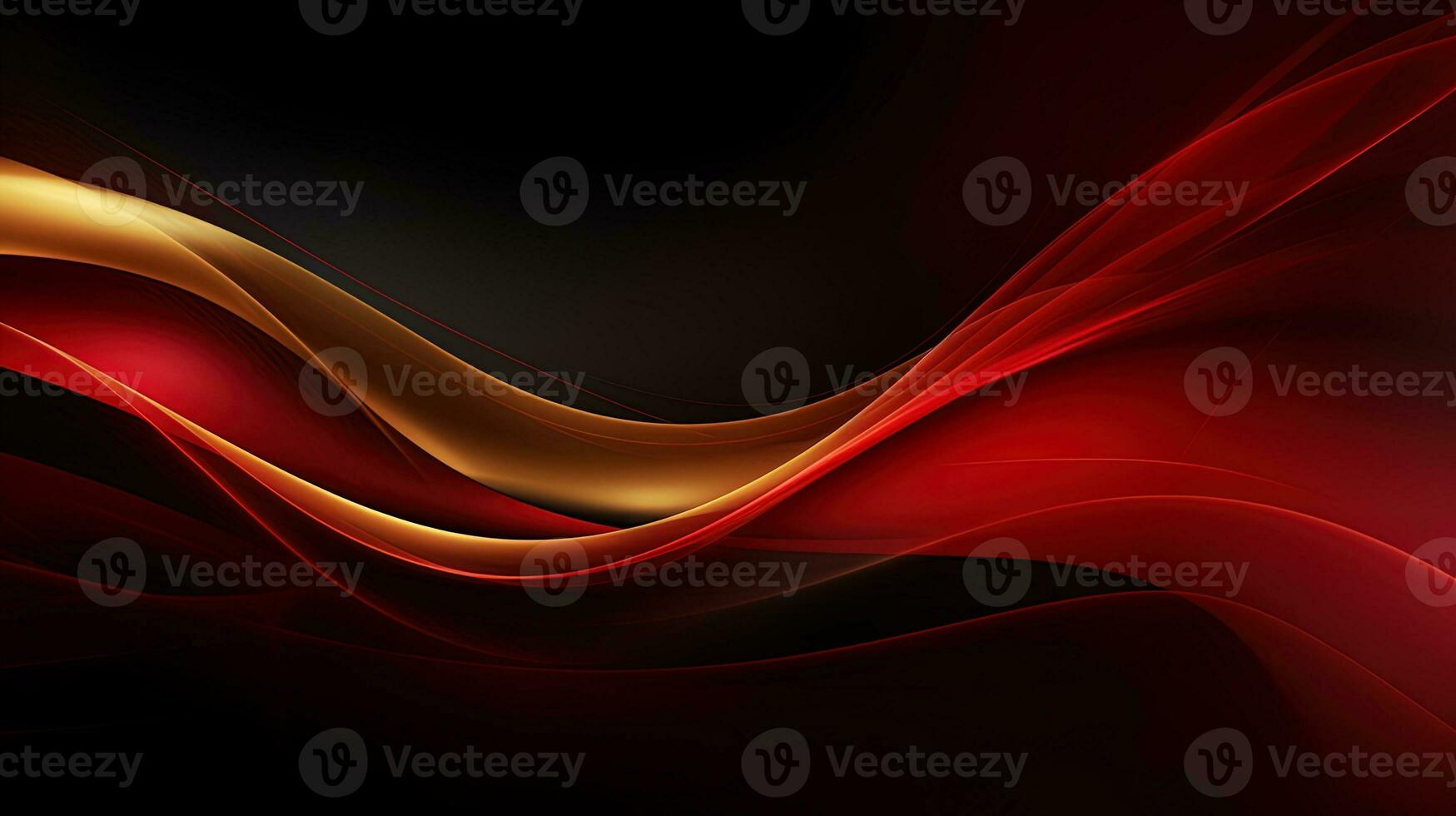 AI generated Abstract red and black wavy background with copy space for your text, ai generative photo