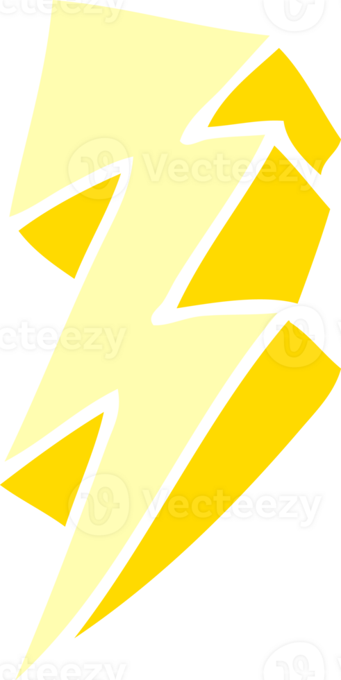 cartoon doodle lightning bolt png