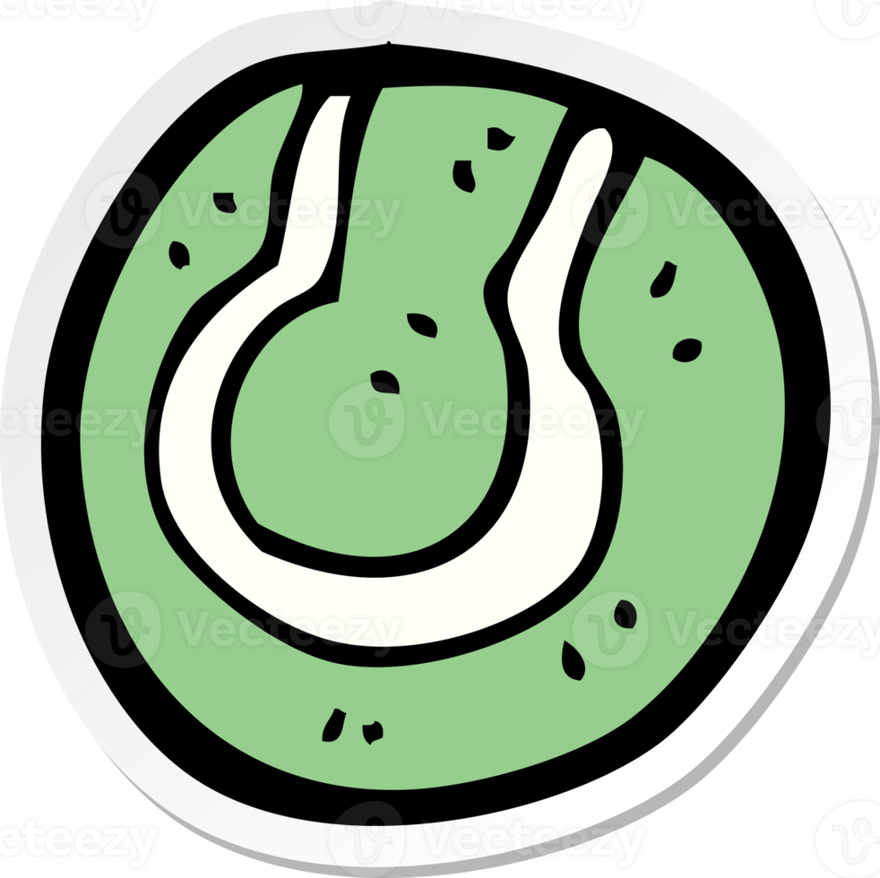 sticker of a cartoon tennis ball png