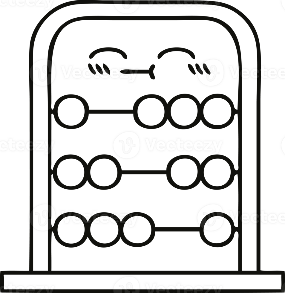 line drawing cartoon abacus png