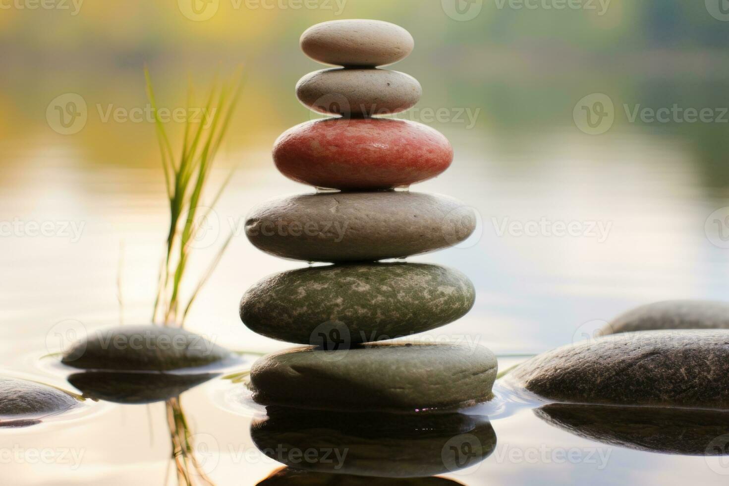 Zen stones with customizable space for text. Copy space photo