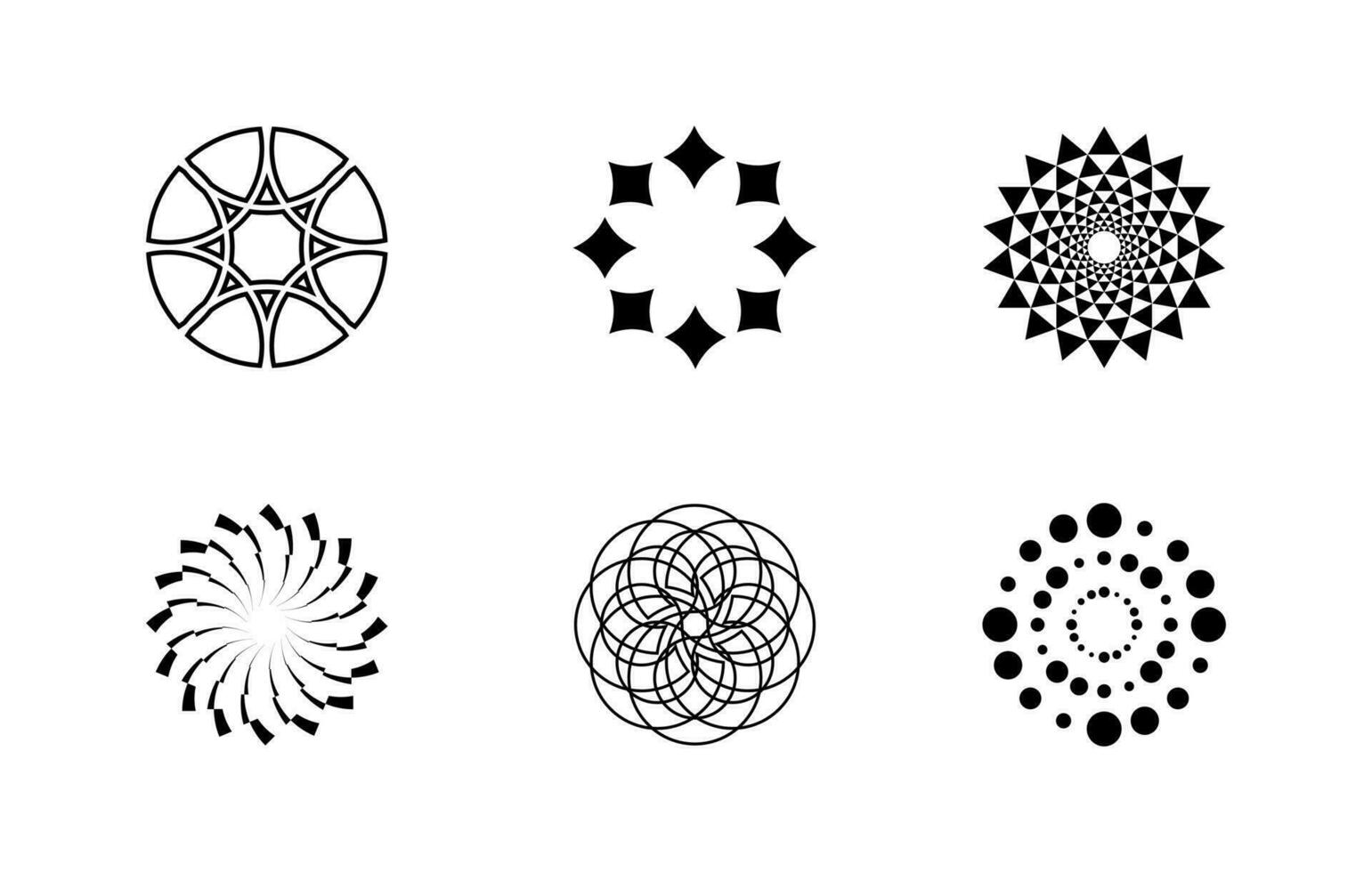 Daisy floral icon. Black flowers and shapes icons. organic form cloud star and other elements in trendy playful brutal style. Vector illustrations isolated.