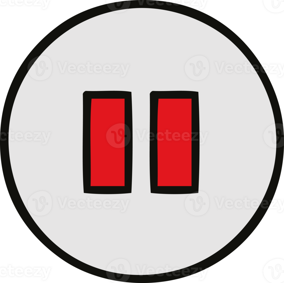 cute cartoon pause button png