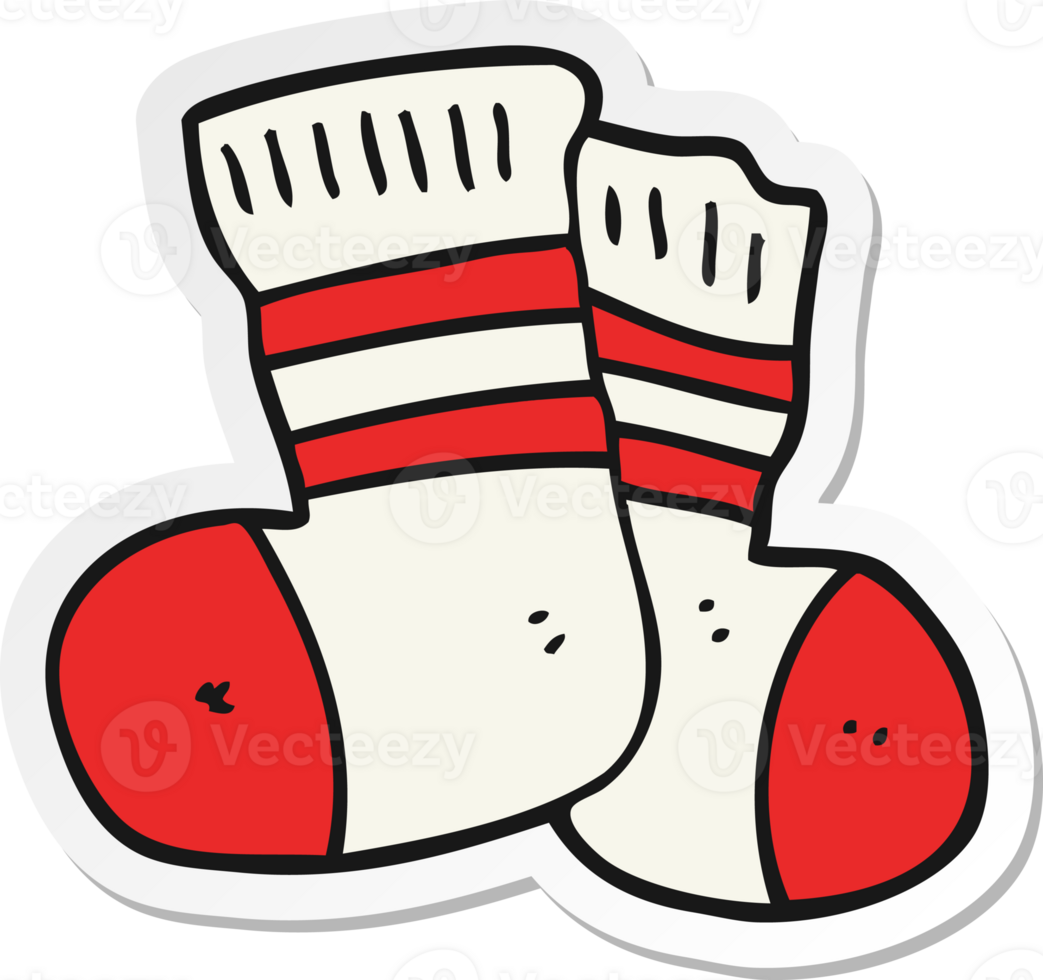sticker of a cartoon socks png