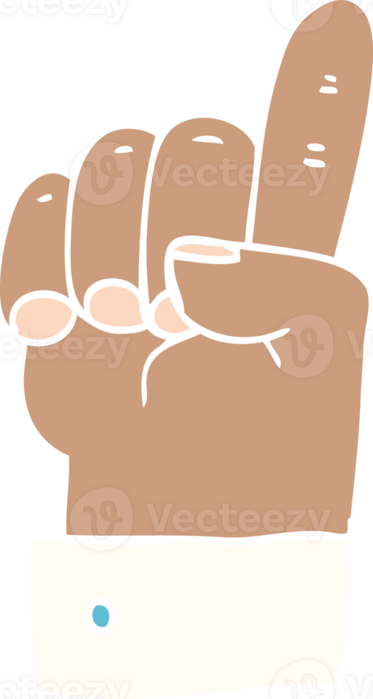 cartoon doodle pointing hand png