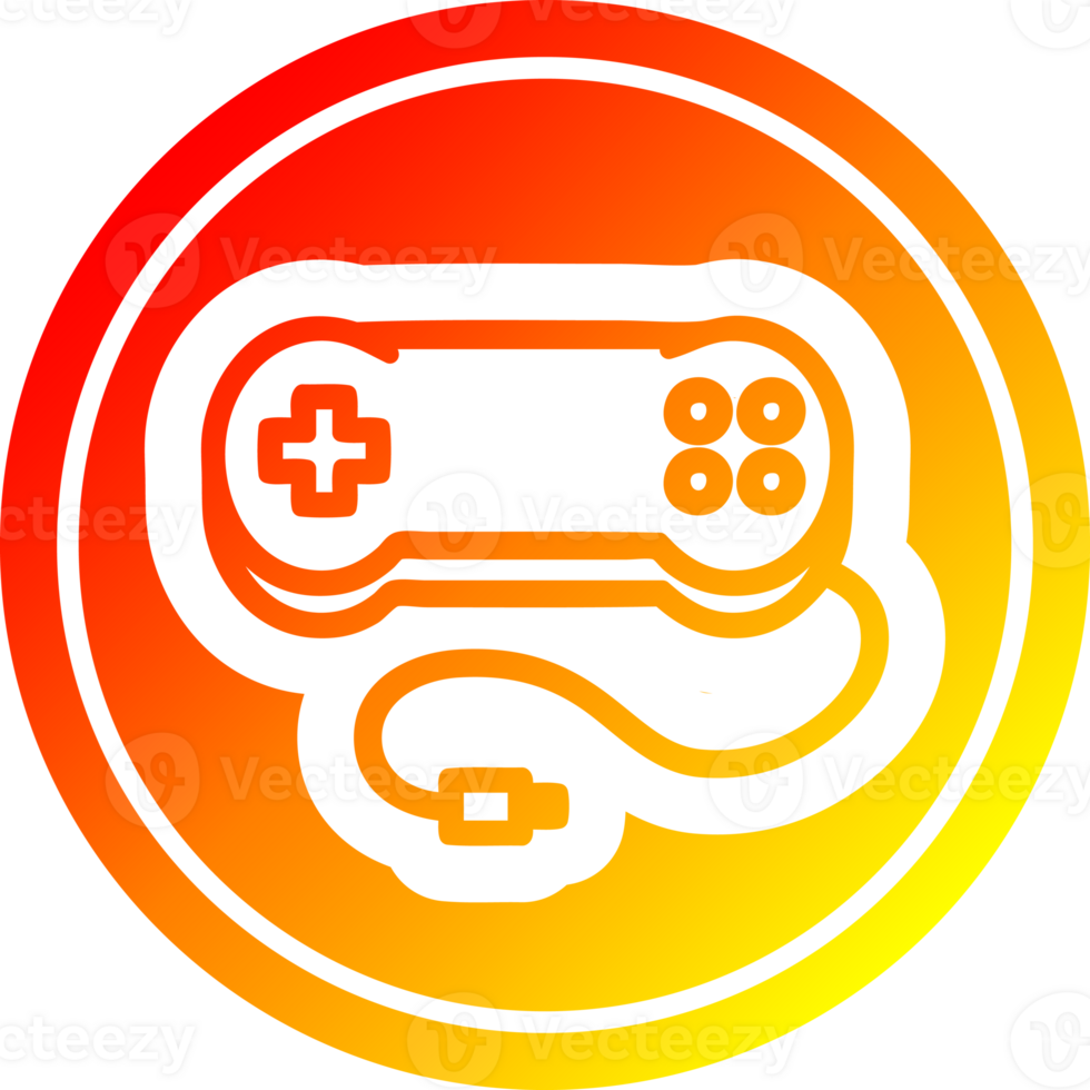 console game controller circular in hot gradient spectrum png