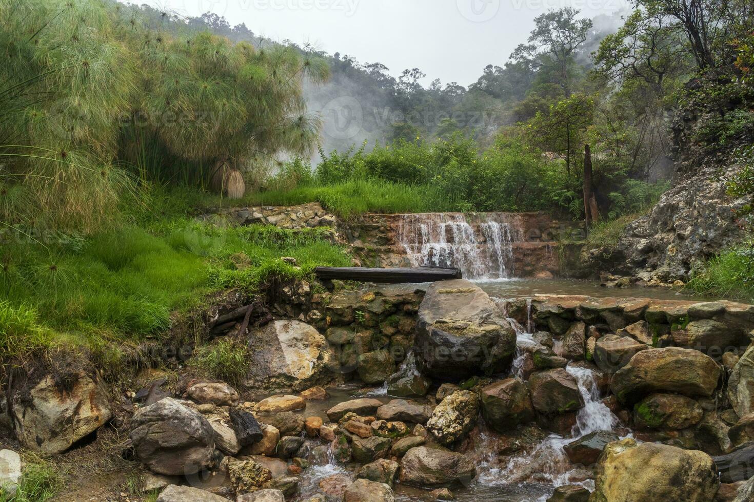 Natural Hot Spring Waterfall photo