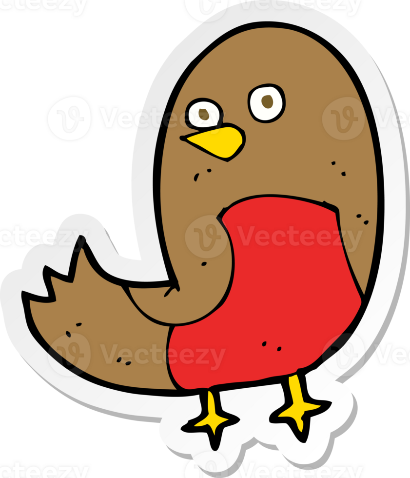 sticker of a cartoon robin png