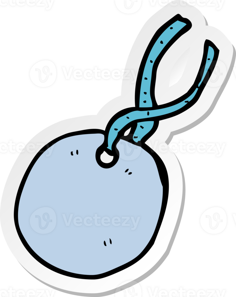 sticker of a cartoon gift tag png