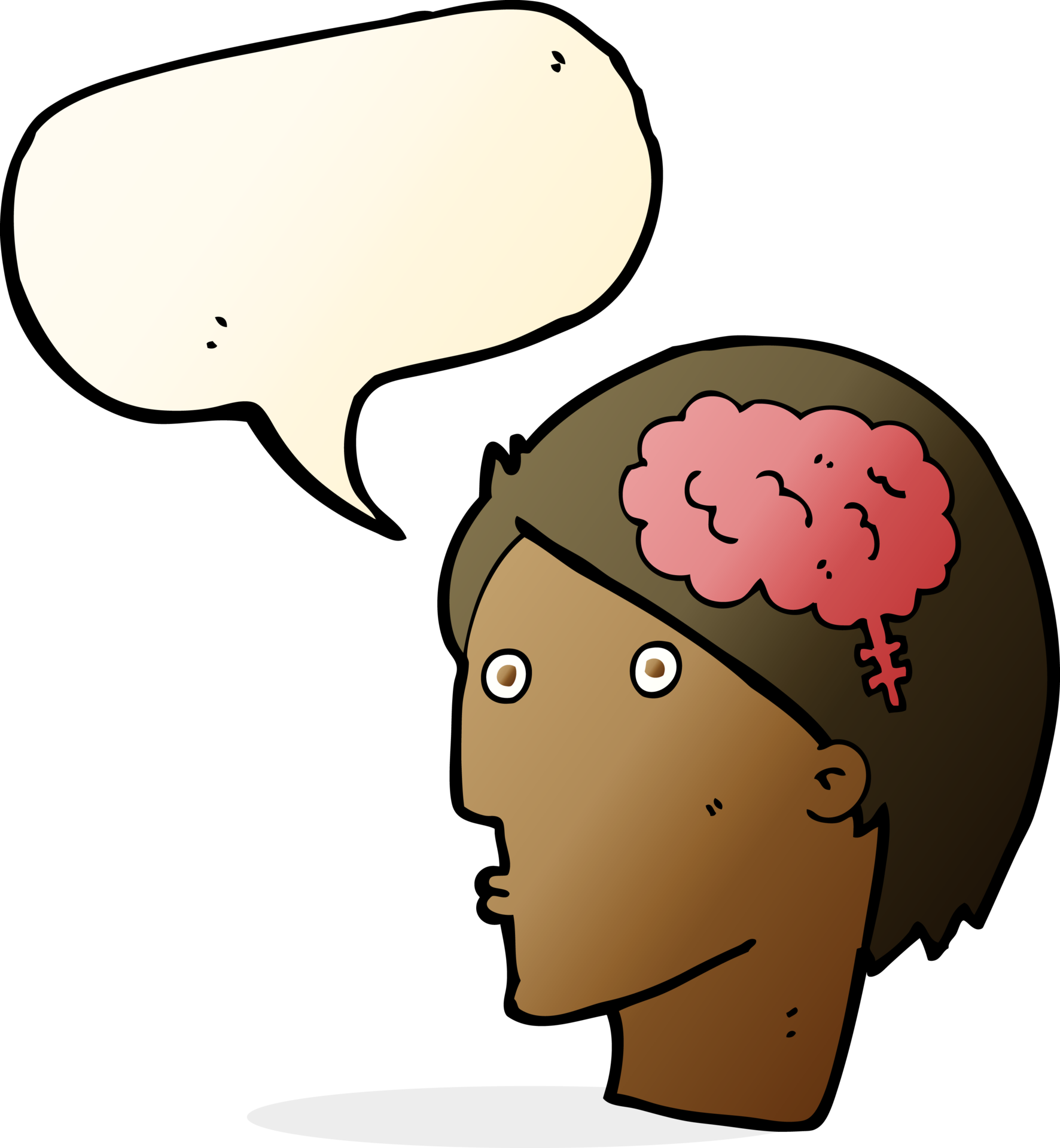 cartoon-man-with-brain-symbol-with-speech-bubble-36484158-png