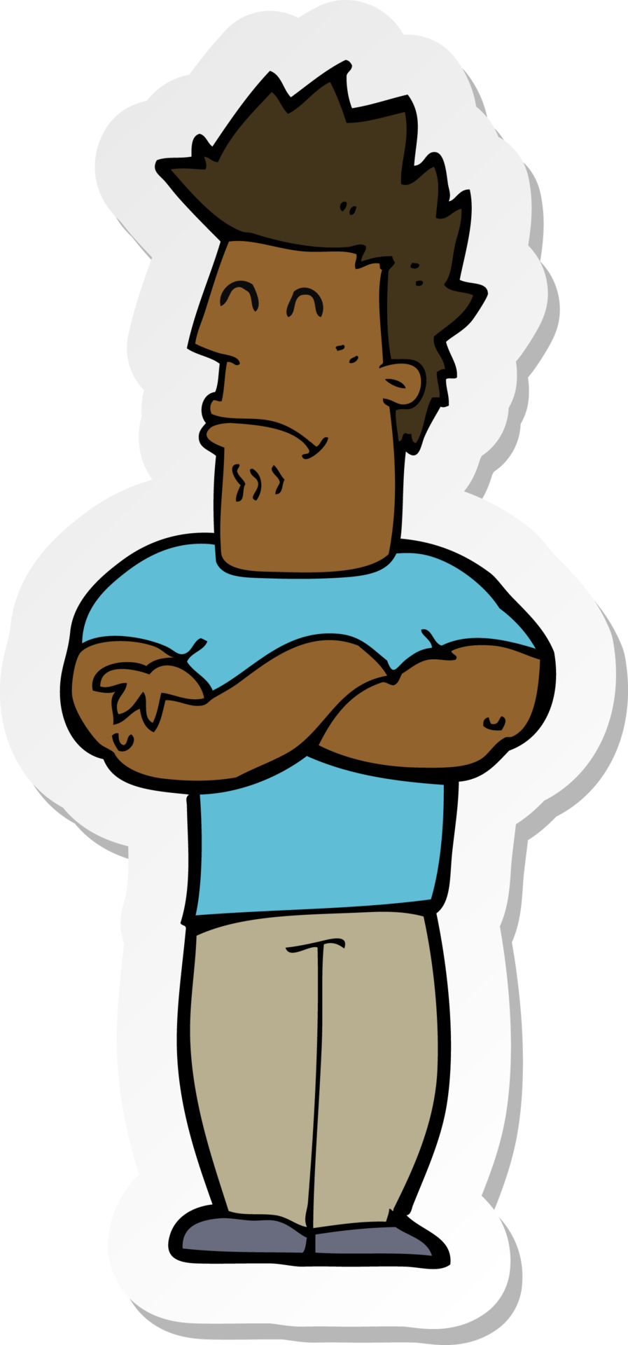 Sticker Of A Cartoon Sulking Man 36484728 PNG sticker-of-a-cartoon-sulking-man-36484728-png