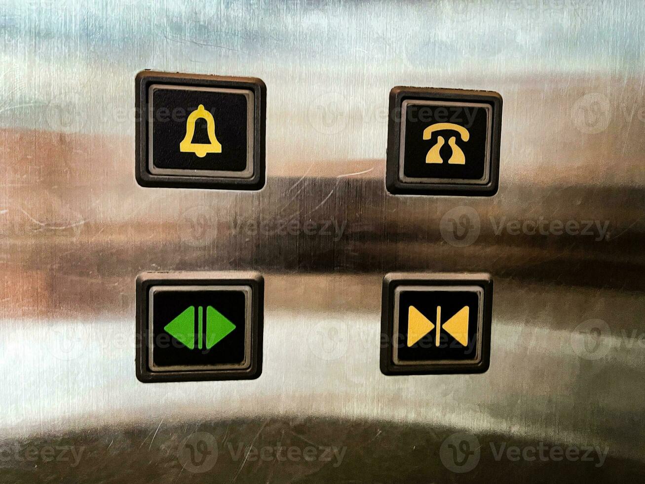 Zoomed View of Lift Button in stainless steel photo