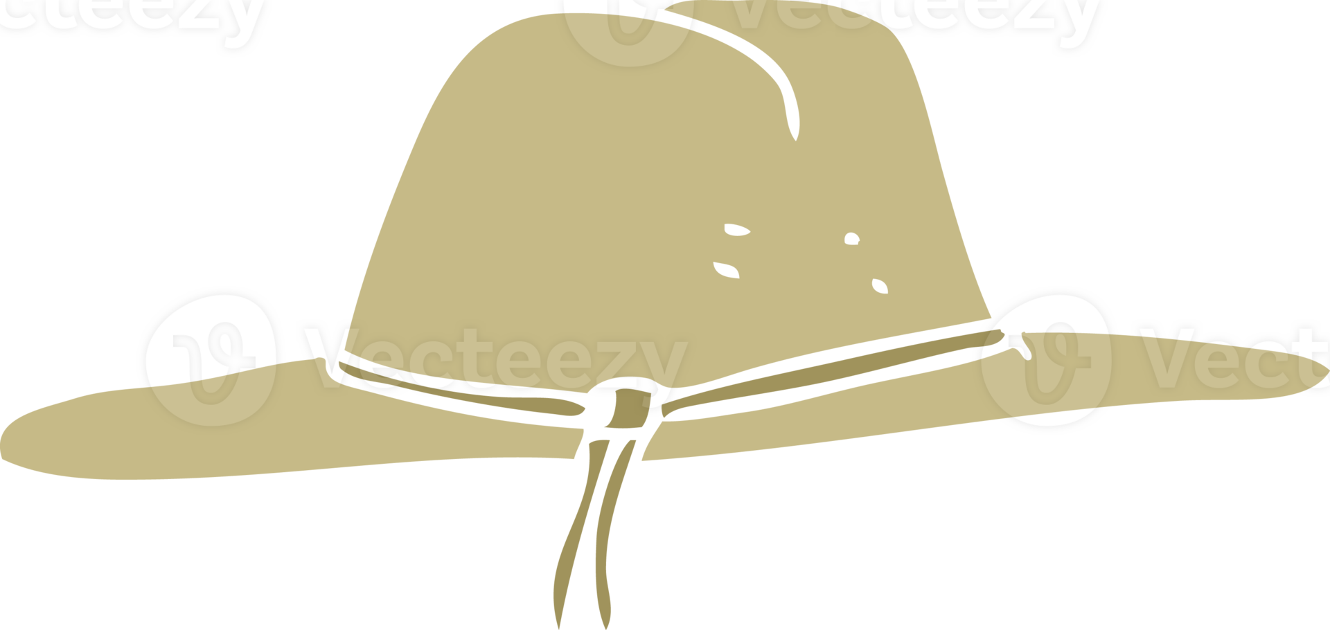 flat color illustration of a cartoon hat png