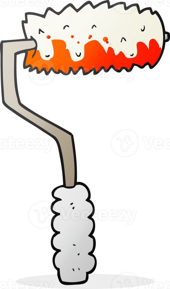 cartoon paint roller png