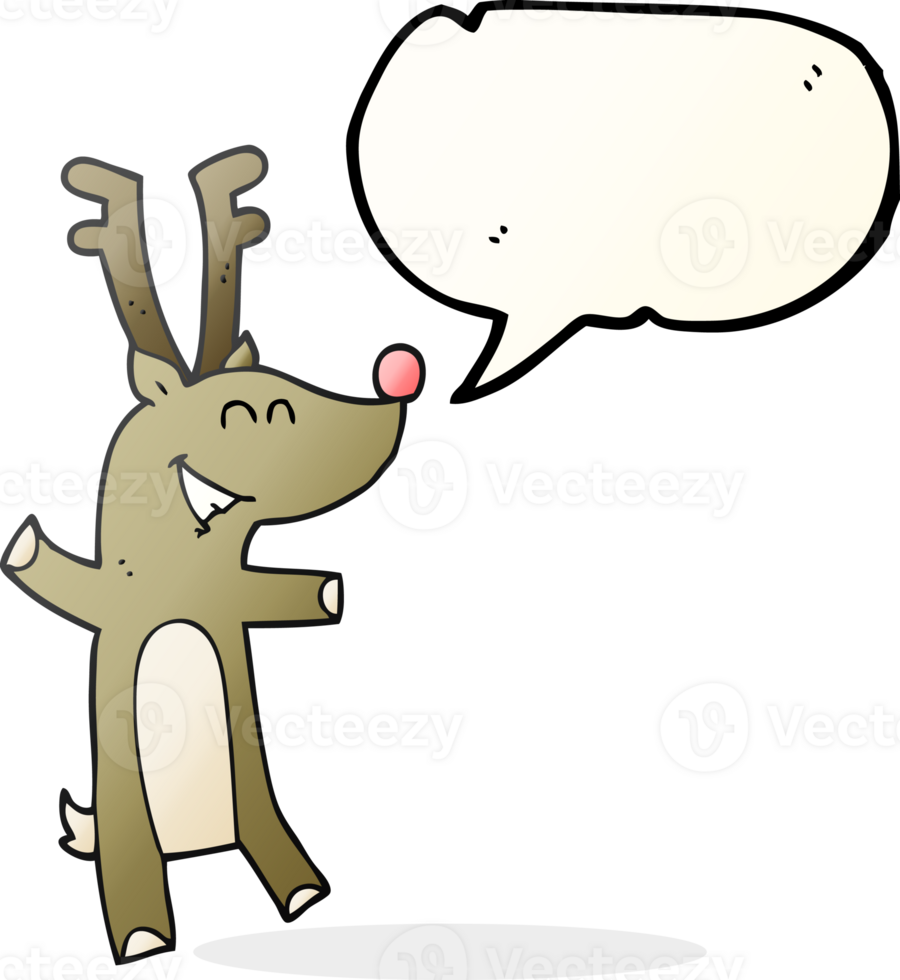 speech bubble cartoon reindeer png