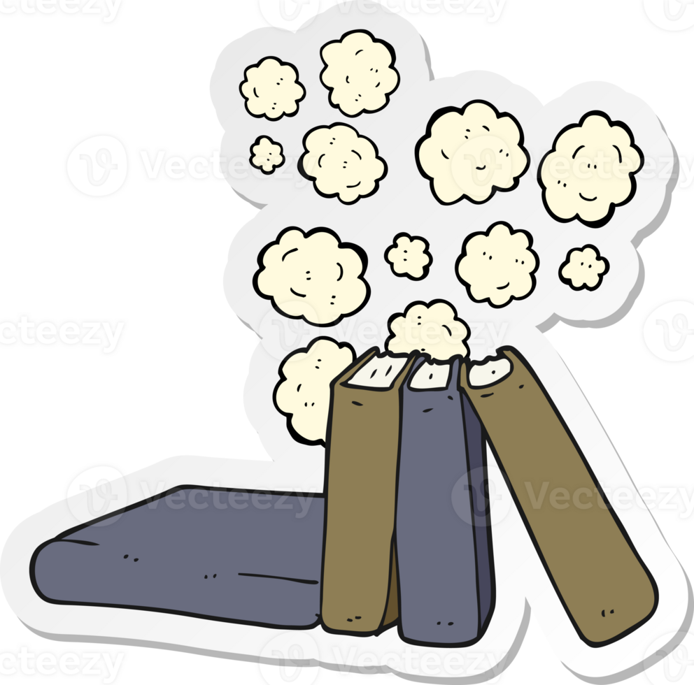 sticker of a cartoon books png