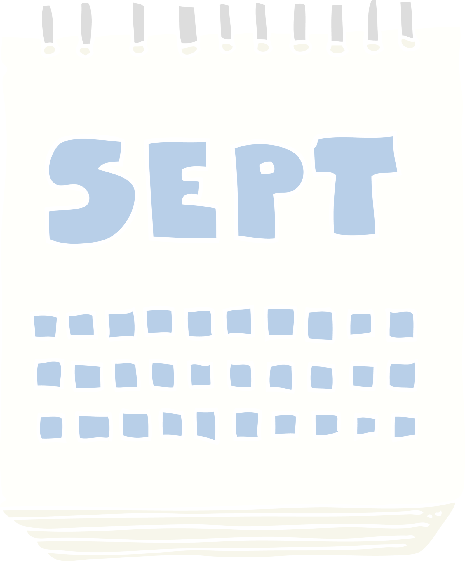 Flat Color Illustration Of A Cartoon Calendar Showing Month Of flat-color-illustration-of-a-cartoon-calendar-showing-month-of