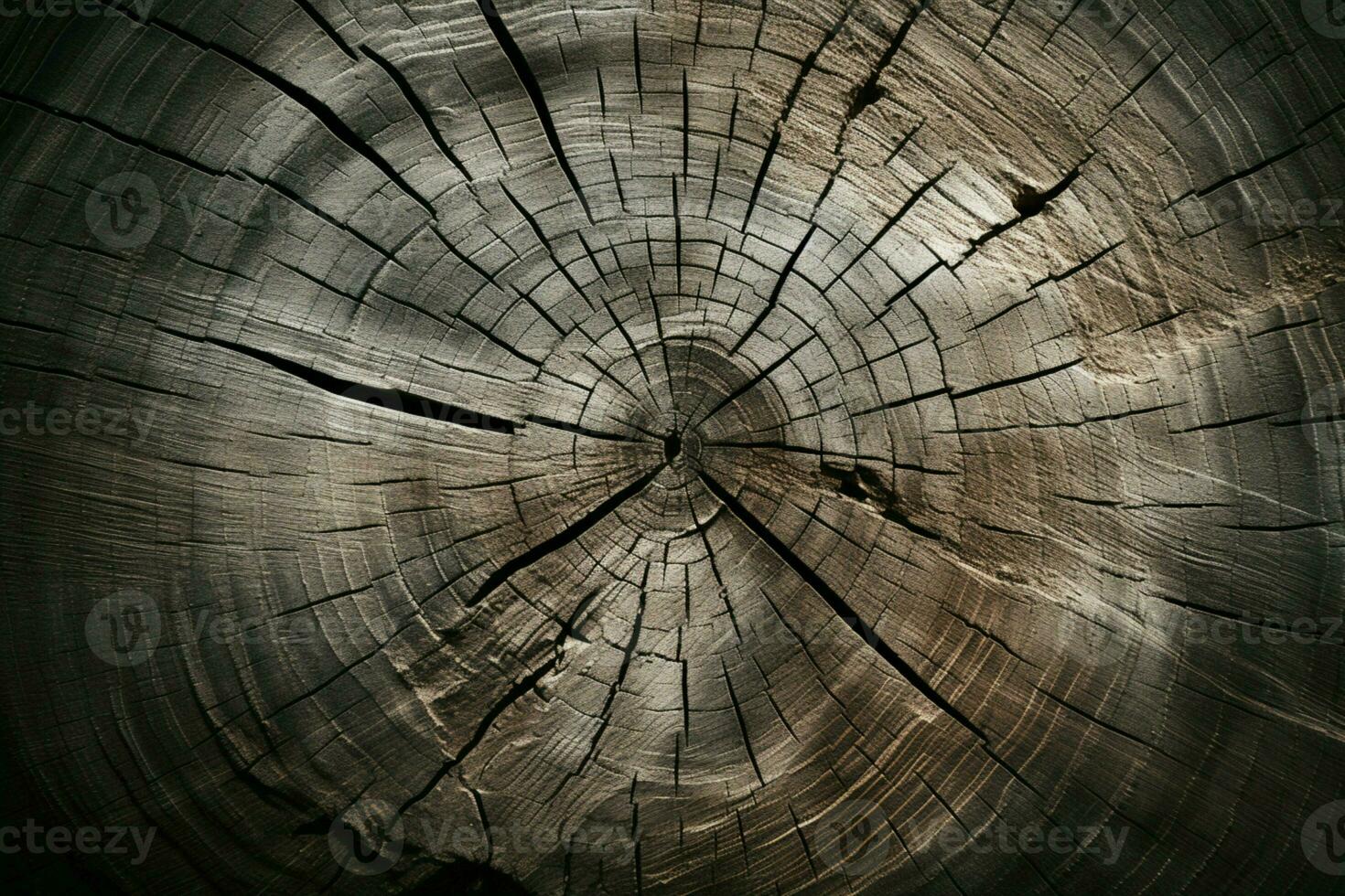 ai generado hermosa madera tocón seco, agrietado textura mejora natural elegancia foto