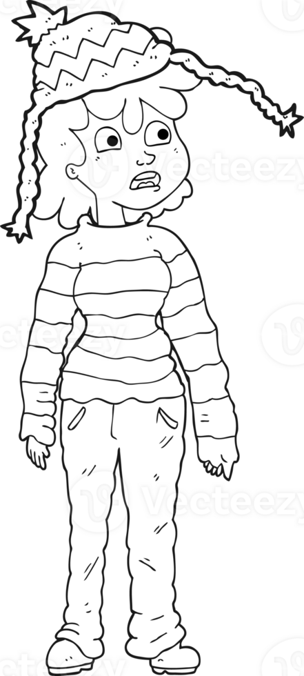 black and white cartoon teenager png