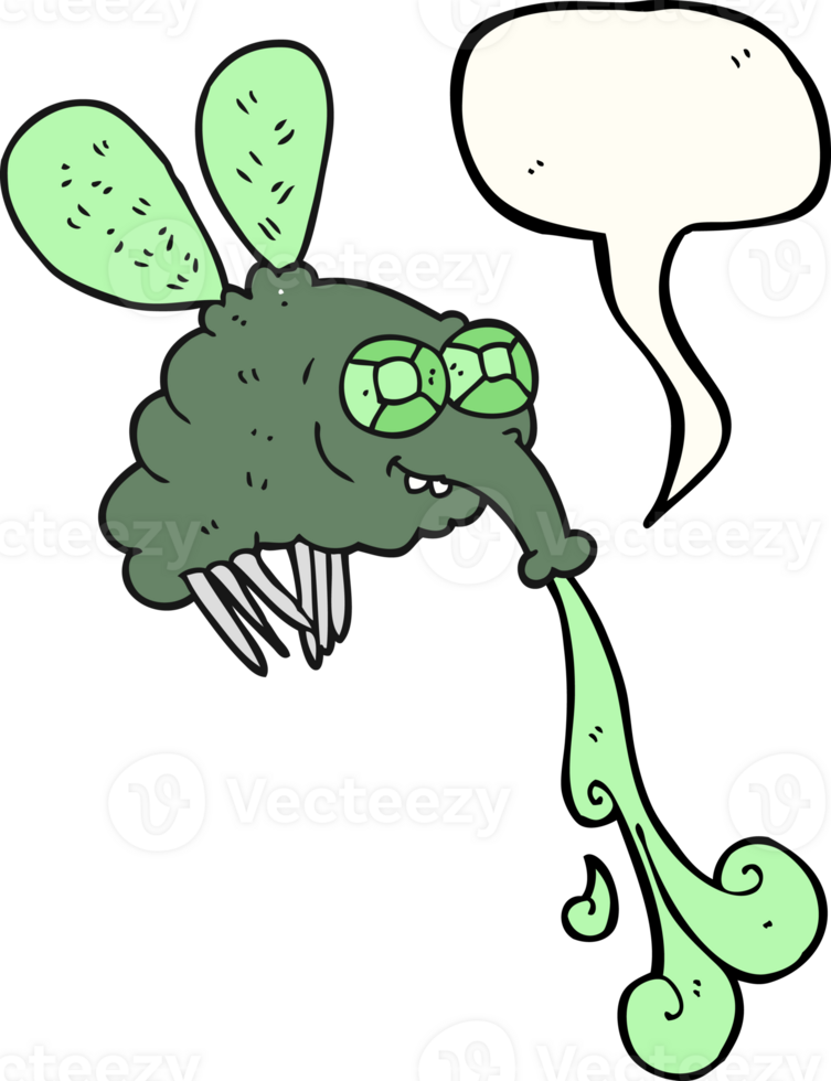 speech bubble cartoon gross fly png
