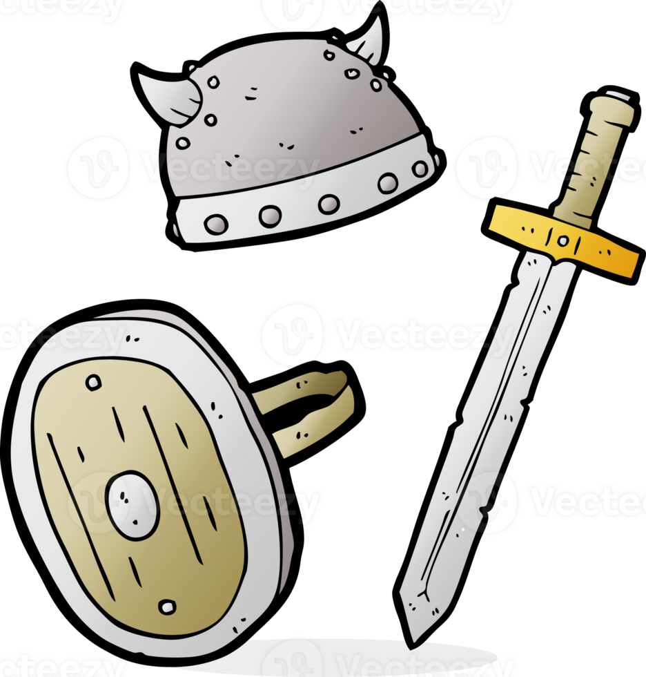 cartoon medieval warrior objects png