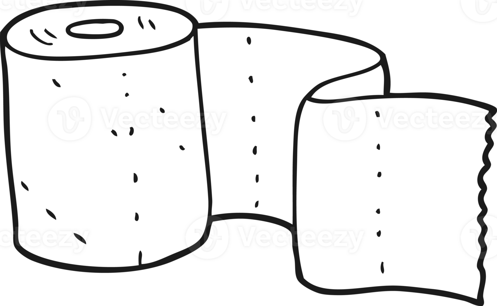 black and white cartoon toilet roll png