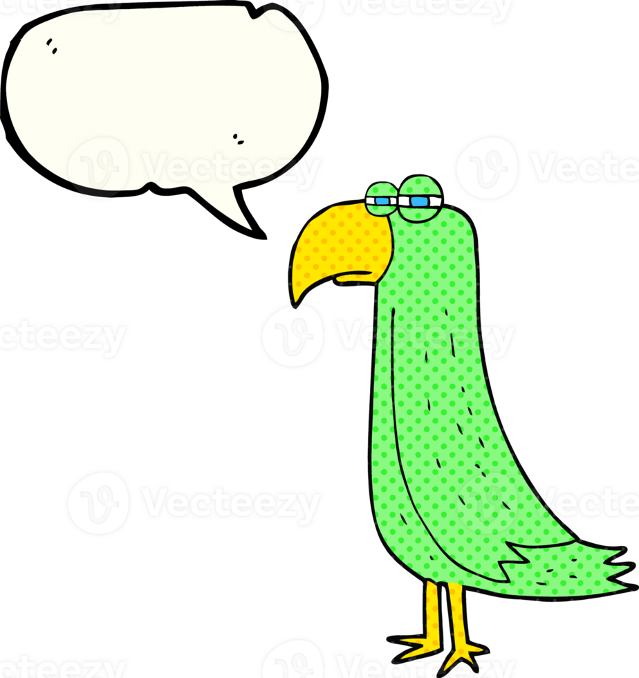 comic book speech bubble cartoon parrot png