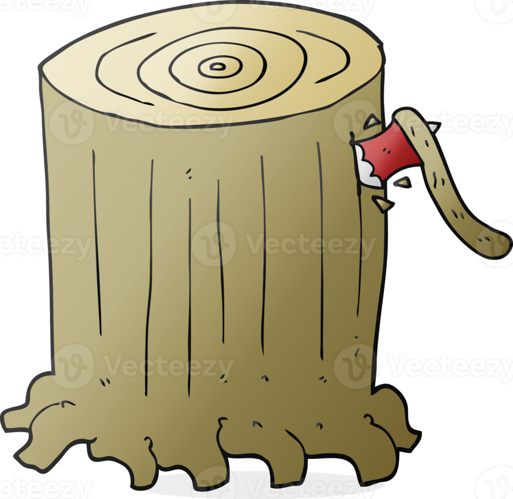 cartoon big tree stump png
