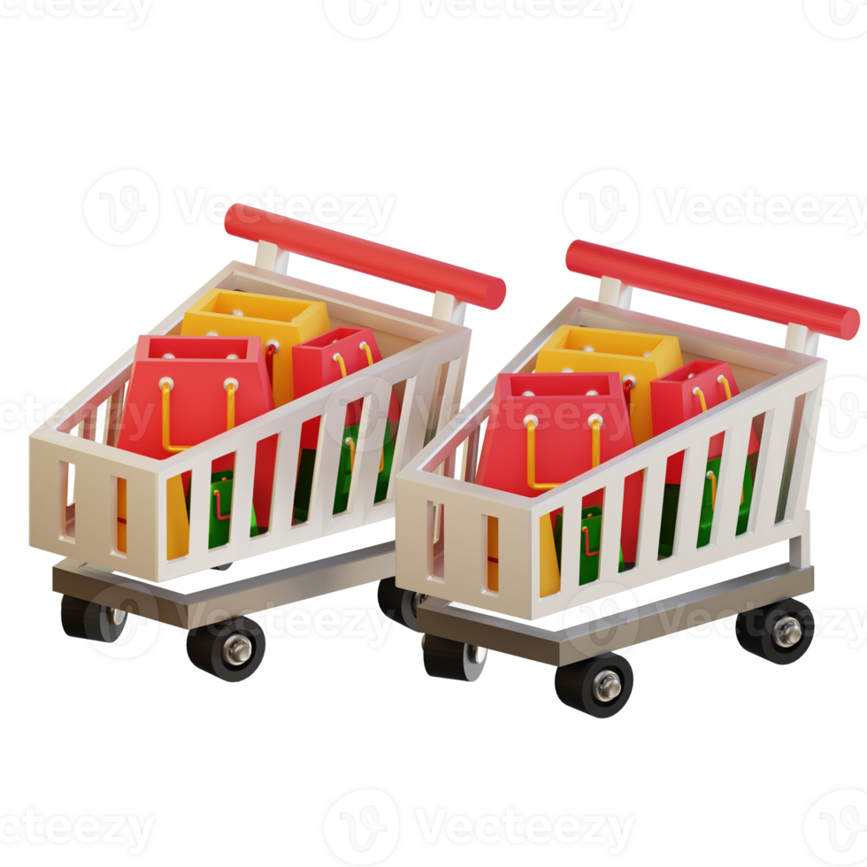 3d Shopping Cart Icon png