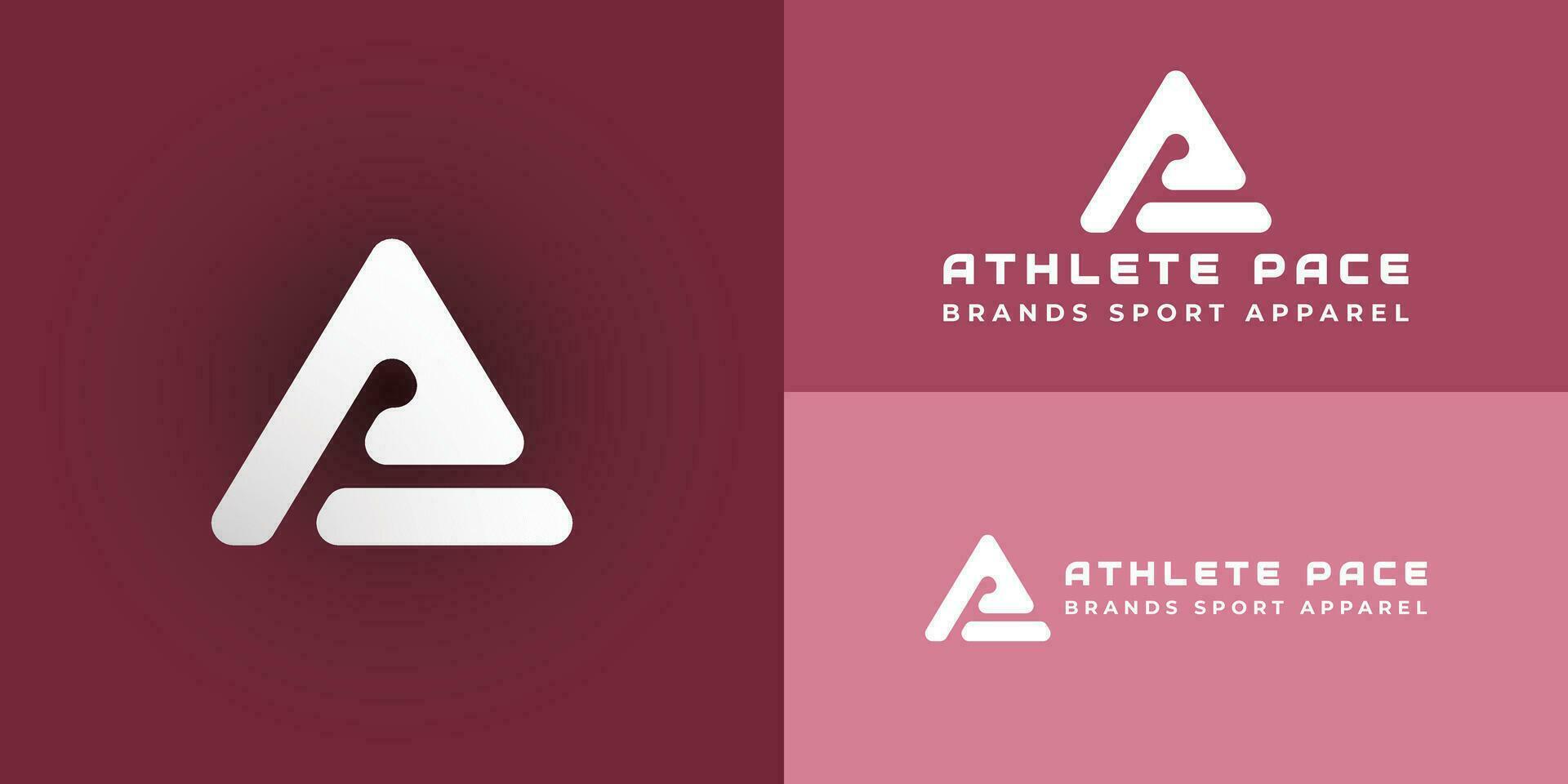 logotipo de letra inicial abstracta a y p en color blanco aislado en fondo rosa aplicado para el logotipo de ropa de marca deportiva también adecuado para las marcas o empresas que tienen el nombre inicial ap o pa vector