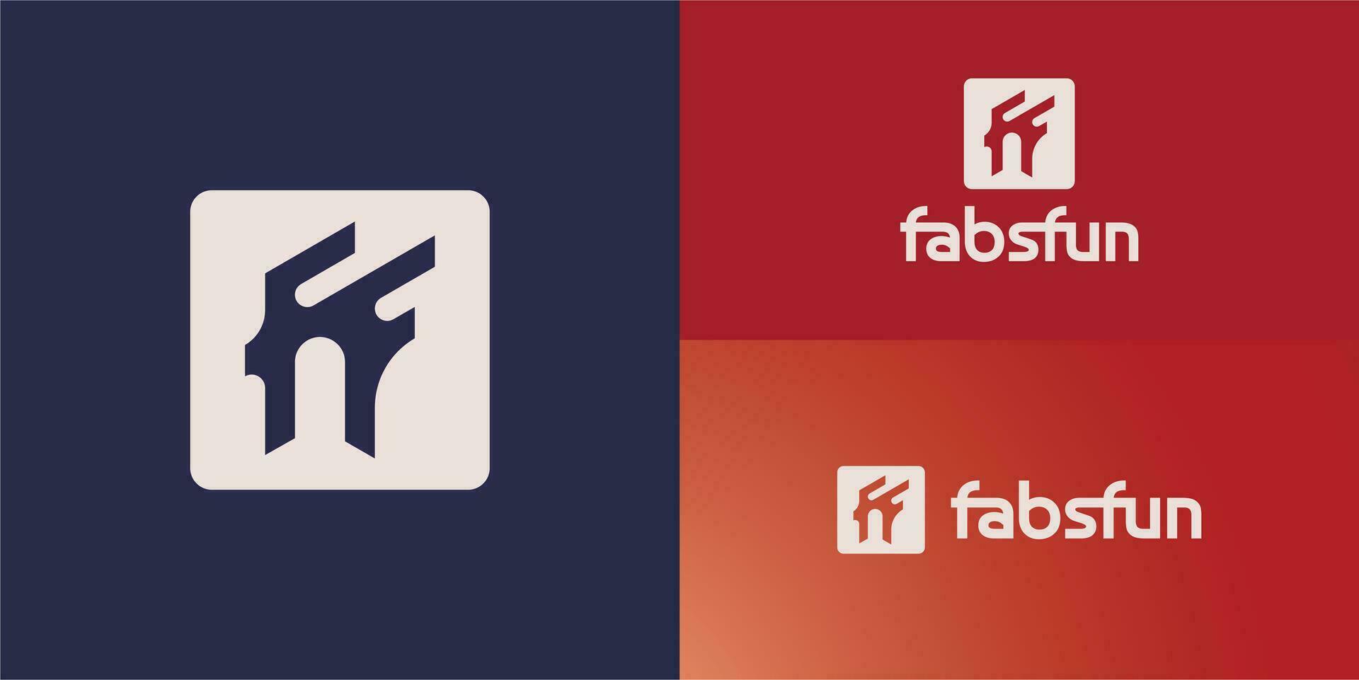 resumen inicial letra F o ff logo en blanco color presentado en multicolor antecedentes y varios logo posiciones. el logo es adecuado para el música entretenimiento negocio y otro empresa nombre vector